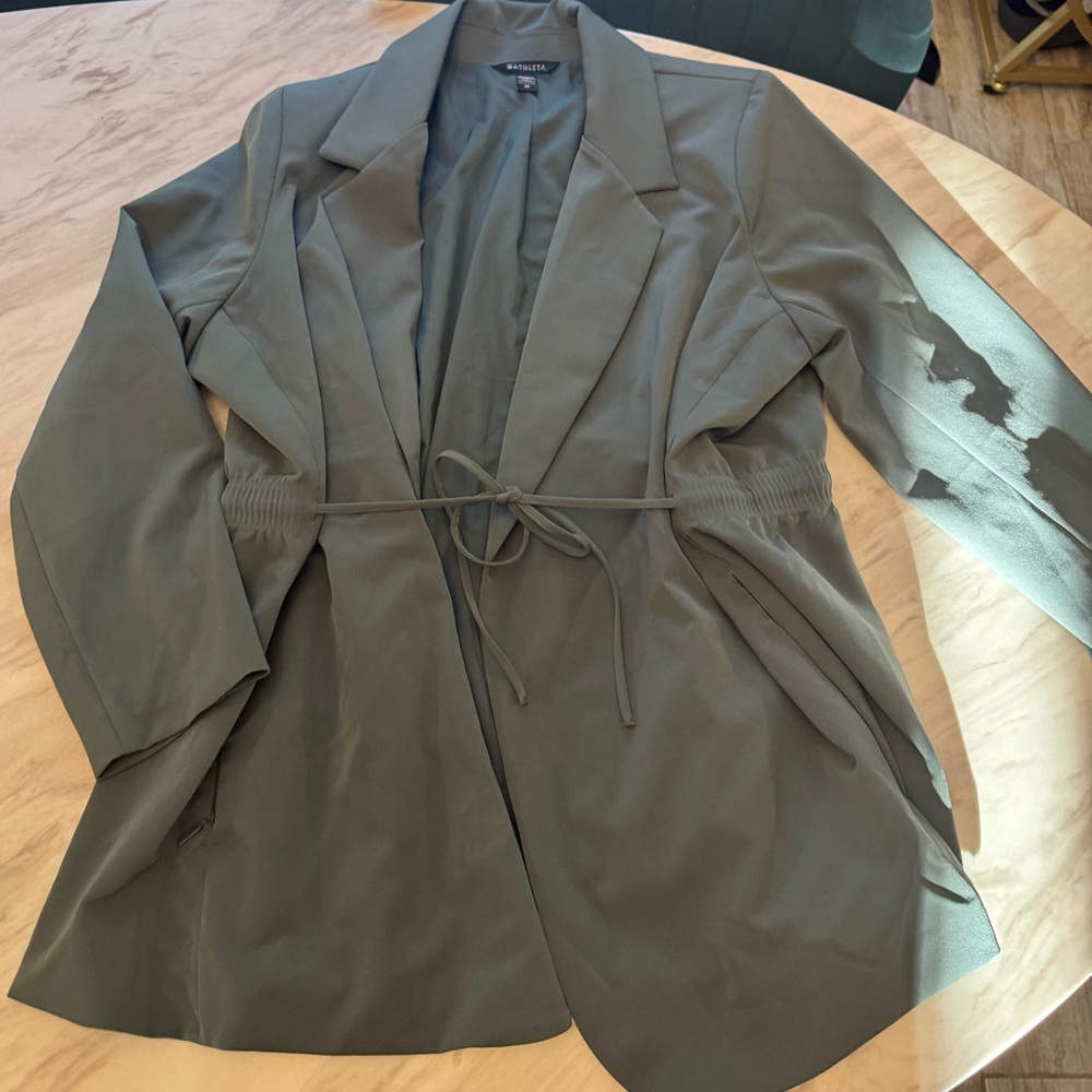 Athleta Olive Green Primeatwill Blazer Jacket Size 22 NWOT